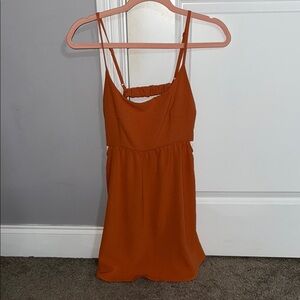 Rust Orange Sleeveless Dress